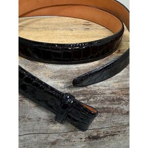 Martin Dingman Men Black Louisiana Alligator Leather Belt Strap Blank 40 100 USA